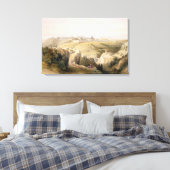 Jeruzalem van de berg Olijven, 8 april 1839 Canvas Afdruk (Insitu (Slaapkamer))
