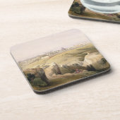 Jeruzalem van de berg Olijven, 8 april 1839 Drankjes Onderzetter (Linkerzijde)