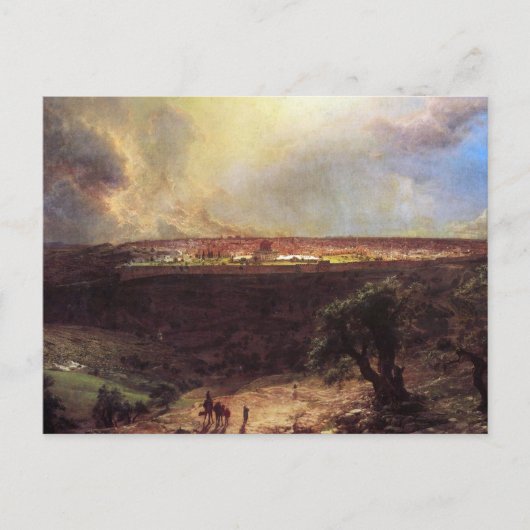Jeruzalem van de berg Olijven door de kerk Briefkaart (Voorkant)