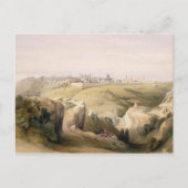 Jeruzalem van het Onderstel van Olijven, 8 April Briefkaart (Voorkant)