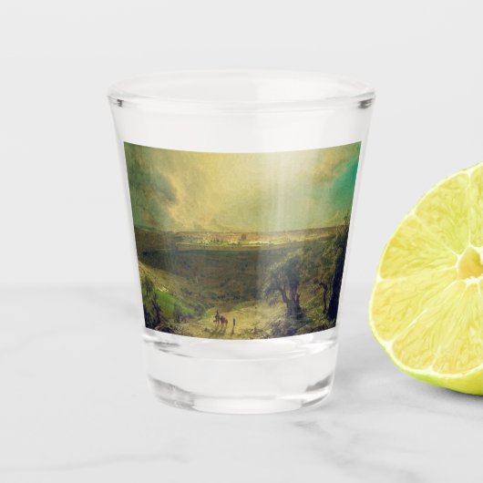 Jeruzalem vanaf de Olijfberg Shot Glas (Voorkant)