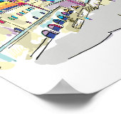 Jeruzalem Waterverf Art Israel Westerne muur Poster (Hoek)