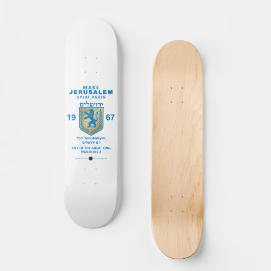 Jeruzalem weer groot maken persoonlijk skateboard (Voorkant)