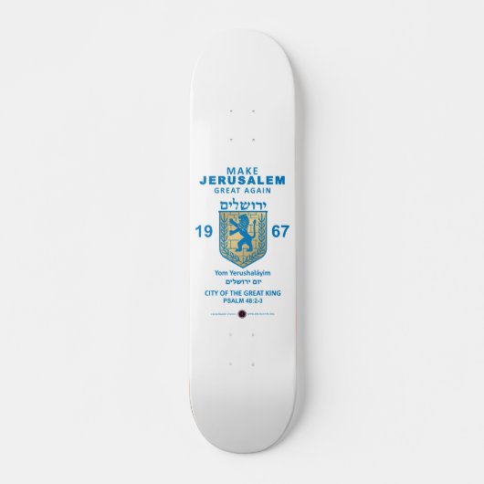 Jeruzalem weer groot maken persoonlijk skateboard (Voorkant)