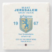 Jeruzalem weer groot maken stenen onderzetter (Voorkant)