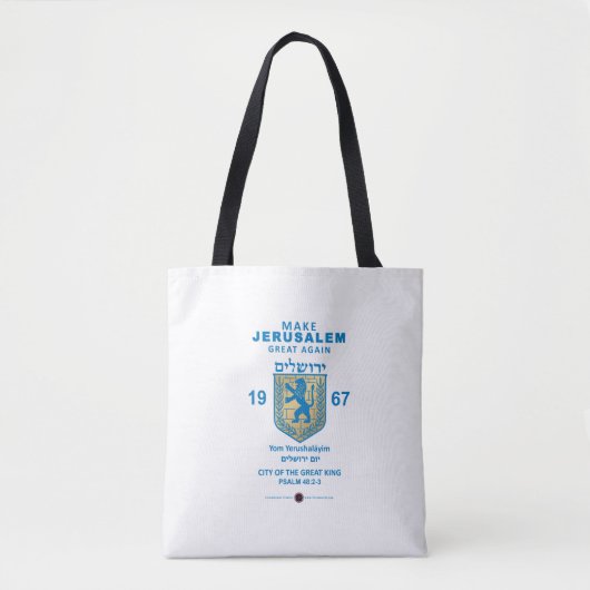 Jeruzalem weer groot maken tote bag (Voorkant)