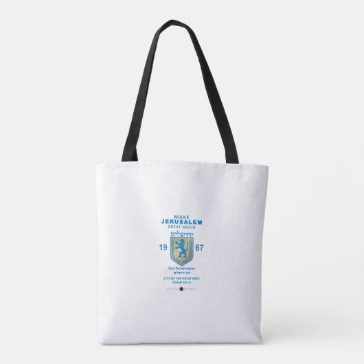 Jeruzalem weer groot maken tote bag (Achterkant)
