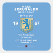 Jeruzalem weer groot maken vierkante sticker (Voorkant)
