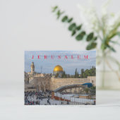 Jeruzalem Western Wall uitzicht briefkaart (Staand voorkant)