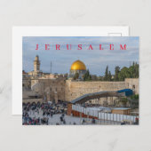 Jeruzalem Western Wall uitzicht briefkaart (Voorkant / Achterkant)