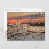 JERUZALEM, Westerne Muur, ISRAËL Briefkaart (Voorkant / Achterkant)
