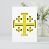 Jeruzalemkruis Heilige kaart (Staand voorkant)