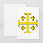 Jeruzalemkruis Heilige kaart (Voorkant / Achterkant)
