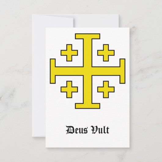 Jeruzalemkruis Heilige kaart (Voorkant)