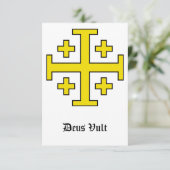 Jeruzalemkruis Heilige kaart (Staand voorkant)