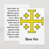 Jeruzalemkruis Heilige kaart (Voorkant / Achterkant)