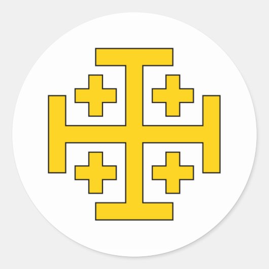 Jeruzalemkruis sticker (Voorkant)