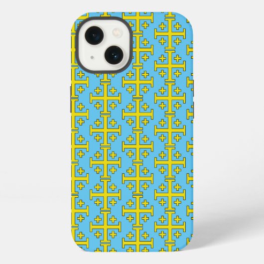Jeruzalemkruis Vijfvoudig Kruis van Christus iPhone Hoesje (Achterkant)