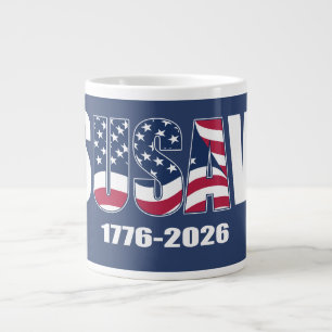 Jes USA vlag 1776-2026 Grote Koffiekop