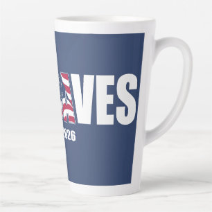 Jes USA vlag 1776-2026 Latte Mok