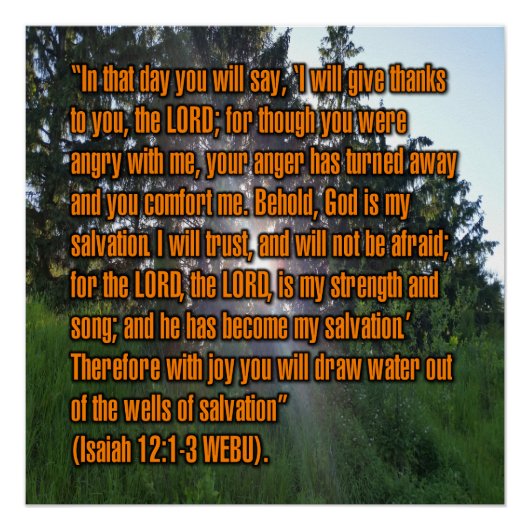 Jesaja 12:1-3 WEBU Perfect Poster (Voorkant)