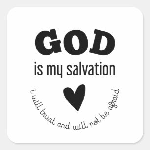 Jesaja 12:2 God is Mijn Redding Sticker