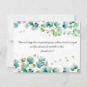 Jesaja 26:3 Engels Birmees Ivy White Note Kaart Notitiekaartje (Voorkant)