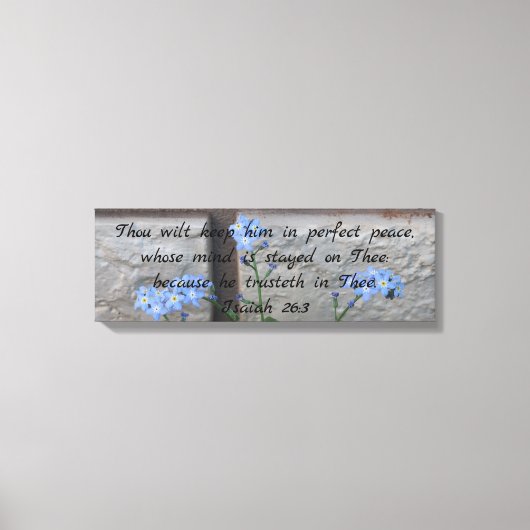 Jesaja 26 vergeet-me-nots canvas (Voorkant)