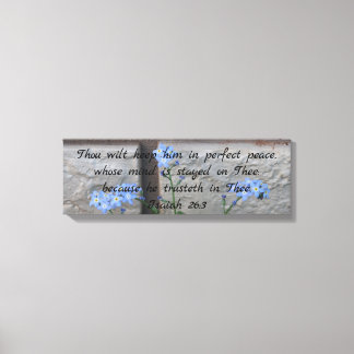 Jesaja 26 vergeet-me-nots canvas afdruk