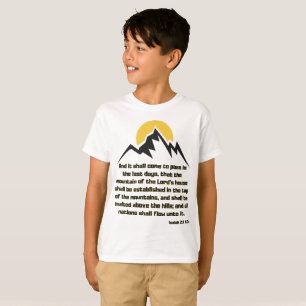 Jesaja 2:2 Bijbel Schrift Quote Jongen T-shirt