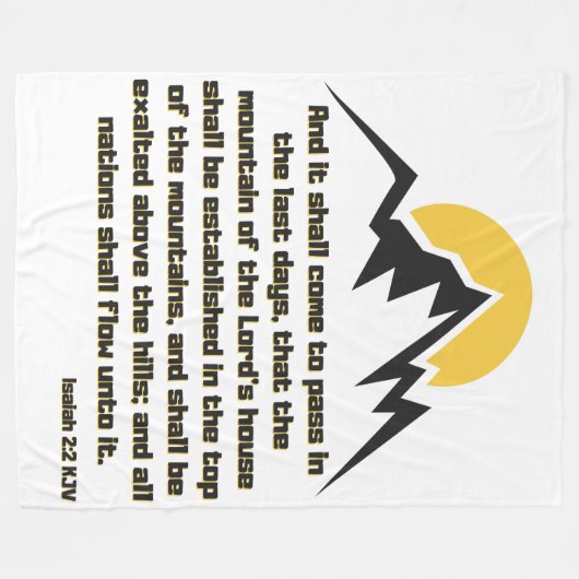 Jesaja 2:2 Bijbel Schrift Quote KJV Fleece Deken (Voorkant (Horizontaal))