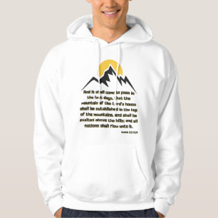 Jesaja 2:2 Bijbel Schrift Quote KJV Mannen Hoodie