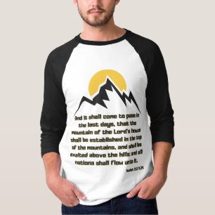 Jesaja 2:2 Bijbel Schrift Quote KJV Mannen T-shirt