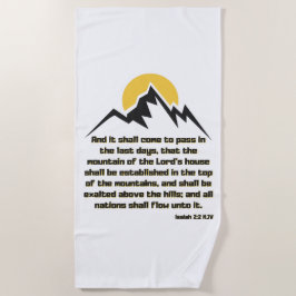 Jesaja 2:2 Bijbel Schrift Quote KJV Strandlaken