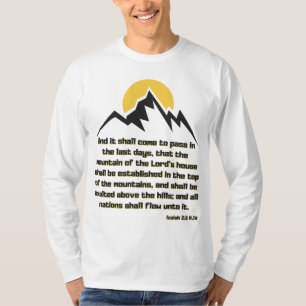 Jesaja 2:2 Bijbel Schrift Quote Mannen T-shirt