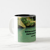 Jesaja 30:15 tweekleurige koffiemok (Voorkant links)