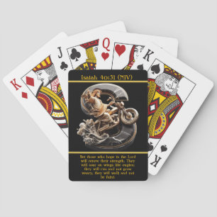 Jesaja 40:31 Aangedreven door geloof AI Art Pokerkaarten
