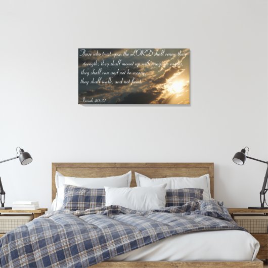 Jesaja 40:31 Bijbel vers canvas print (Insitu (Slaapkamer))
