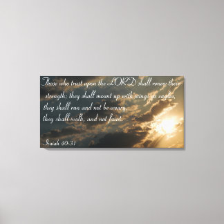 Jesaja 40:31 Bijbel vers canvas print