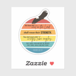 Jesaja 40:31 Bijbelvers Adelaarsvleugels Sticker