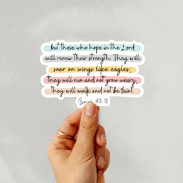 Jesaja 40:31 Bijbelvers Adelaarsvleugels Sticker