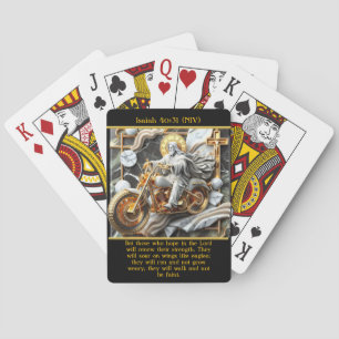 Jesaja 40:31 Getrouwe Ride Forward AI Art Pokerkaarten