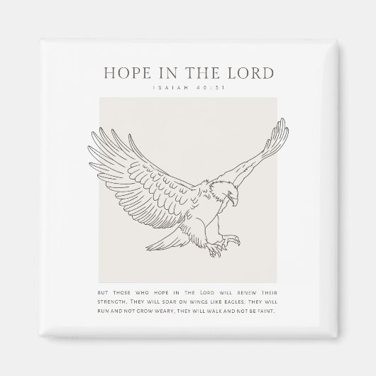 Jesaja 40:31 Hoop in de Heer Magneet (Voorkant)
