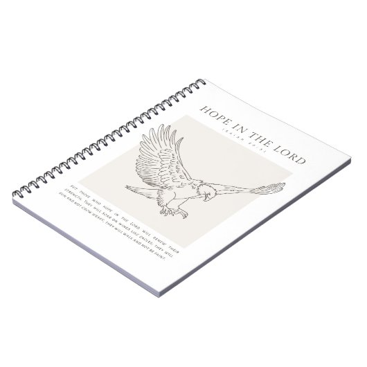 Jesaja 40:31 Hoop in de Heer Notitieboek (Linkerzijde)