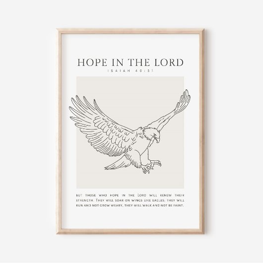 Jesaja 40:31 Hoop in de Heer Poster