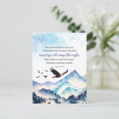 Jesaja 40:31 Mount up met vleugels zoals adelaars Briefkaart (Staand voorkant)