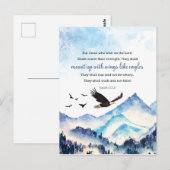 Jesaja 40:31 Mount up met vleugels zoals adelaars Briefkaart (Voorkant / Achterkant)
