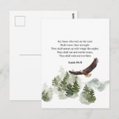 Jesaja 40:31 Mount up met vleugels zoals adelaars Briefkaart (Voorkant / Achterkant)