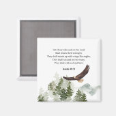 Jesaja 40:31 Mount up met vleugels zoals adelaars Magneet (Voorkant / Achterkant)