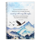 Jesaja 40:31 Mount up met vleugels zoals adelaars Notitieboek (Voorkant)